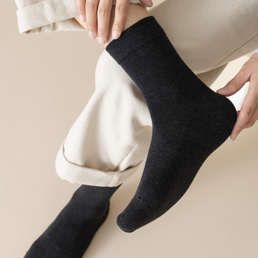 Men's TENCEL™ & Merino Wool Blend 5.5" Ribbed Crew Socks
