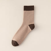 Women's 98% Cotton 5.5" Color-Block Full Terry Crew Socks