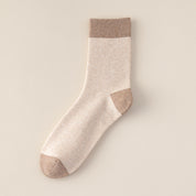 Women's 98% Cotton 5.5" Color-Block Full Terry Crew Socks