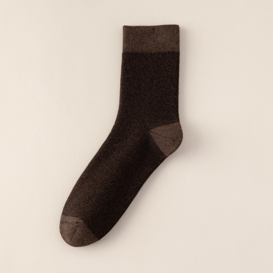 Women's 98% Cotton 5.5" Color-Block Full Terry Crew Socks