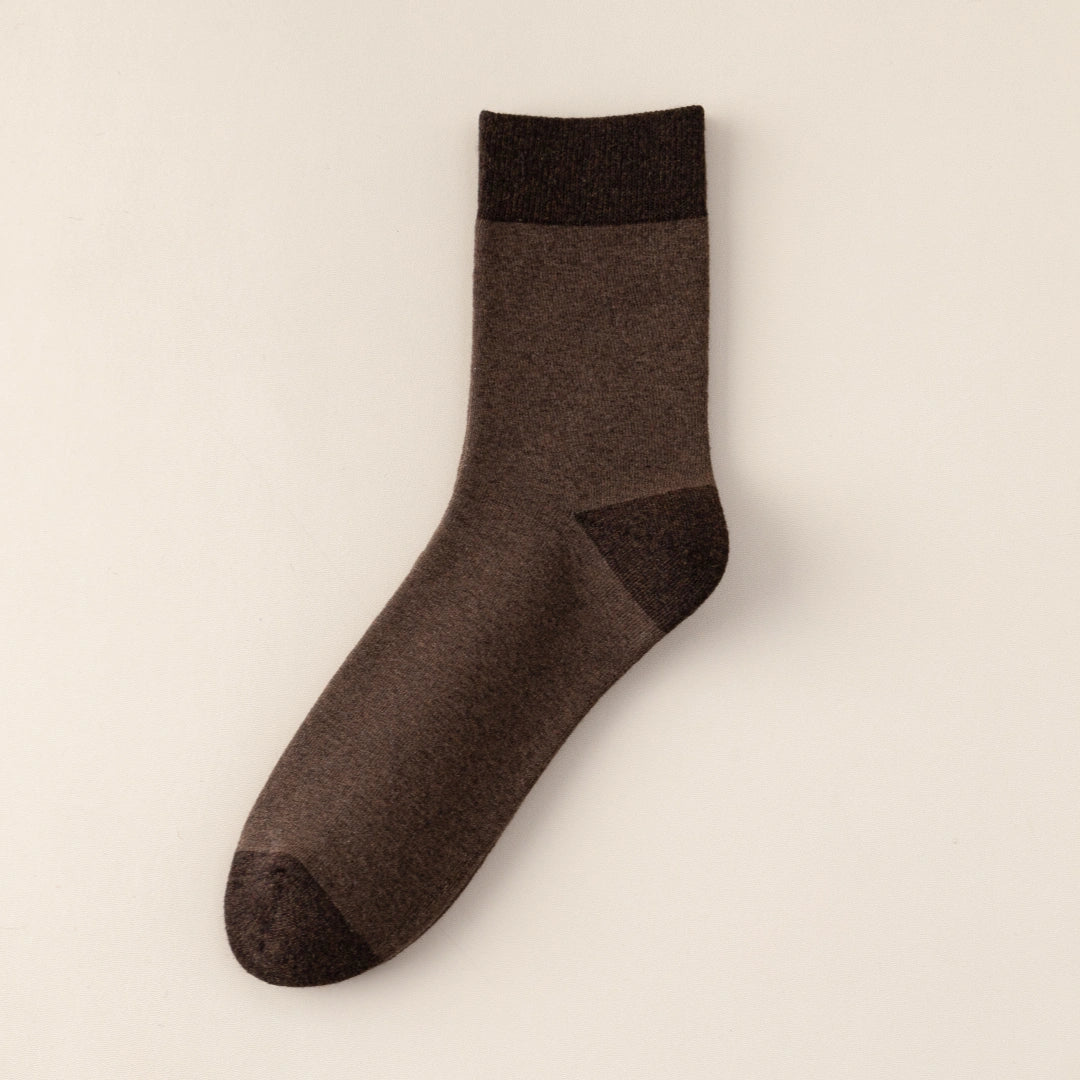 Women's 98% Cotton 5.5" Color-Block Full Terry Crew Socks