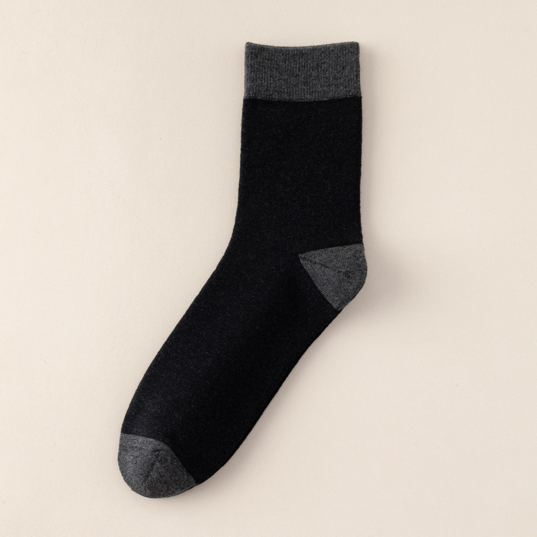 Women's 98% Cotton 5.5" Color-Block Full Terry Crew Socks