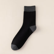 Women's 98% Cotton 5.5" Color-Block Full Terry Crew Socks