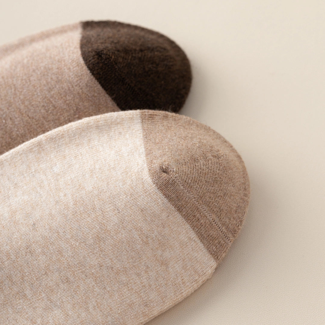 Women's 98% Cotton 5.5" Color-Block Full Terry Crew Socks