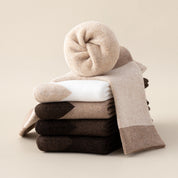 Women's 98% Cotton 5.5" Color-Block Full Terry Crew Socks