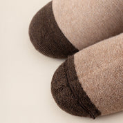 Women's 98% Cotton 5.5" Color-Block Full Terry Crew Socks