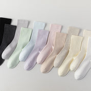 Women's Ultra-Thin 99% Cotton Sorbet Crew Socks - product photo showing soft cotton comfort