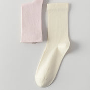 Women's Ultra-Thin 99% Cotton Sorbet Crew Socks - product photo showing soft cotton comfort