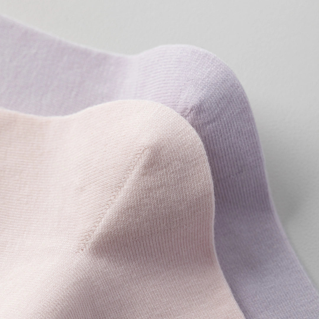 Women's Ultra-Thin 99% Cotton Sorbet Crew Socks - product photo showing soft cotton comfort