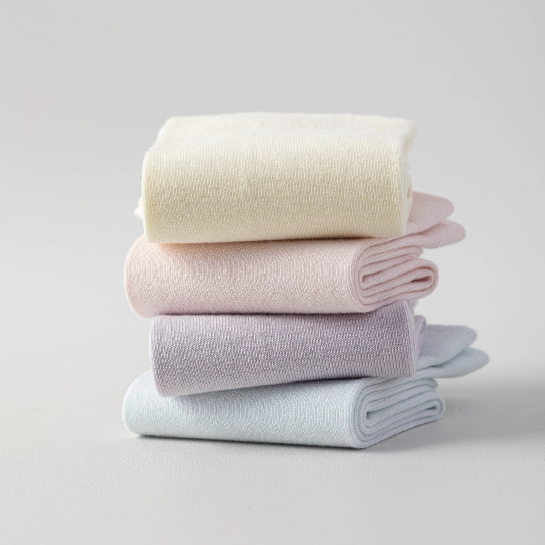 Women's Ultra-Thin 99% Cotton Sorbet Crew Socks - product photo showing soft cotton comfort
