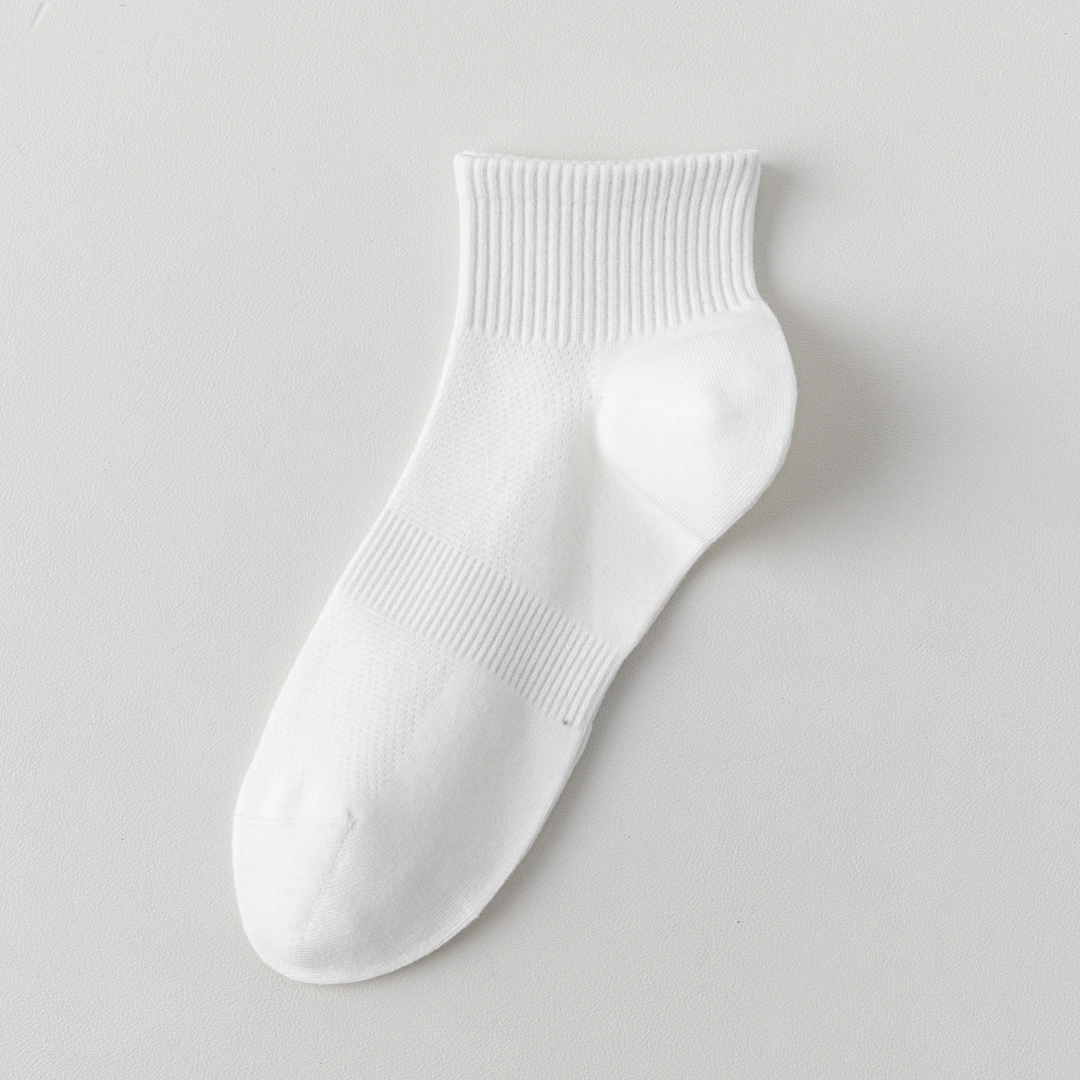 Men's 98% Cotton Breathable Mesh Ankle Socks - product photo showing breathable mesh comfort