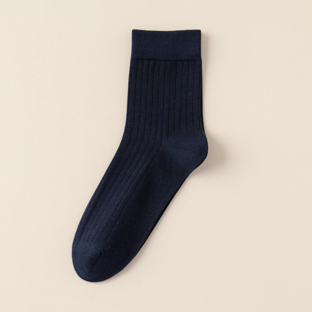 Men's 99% Supima® Cotton Wide-Ribbed Crew Socks