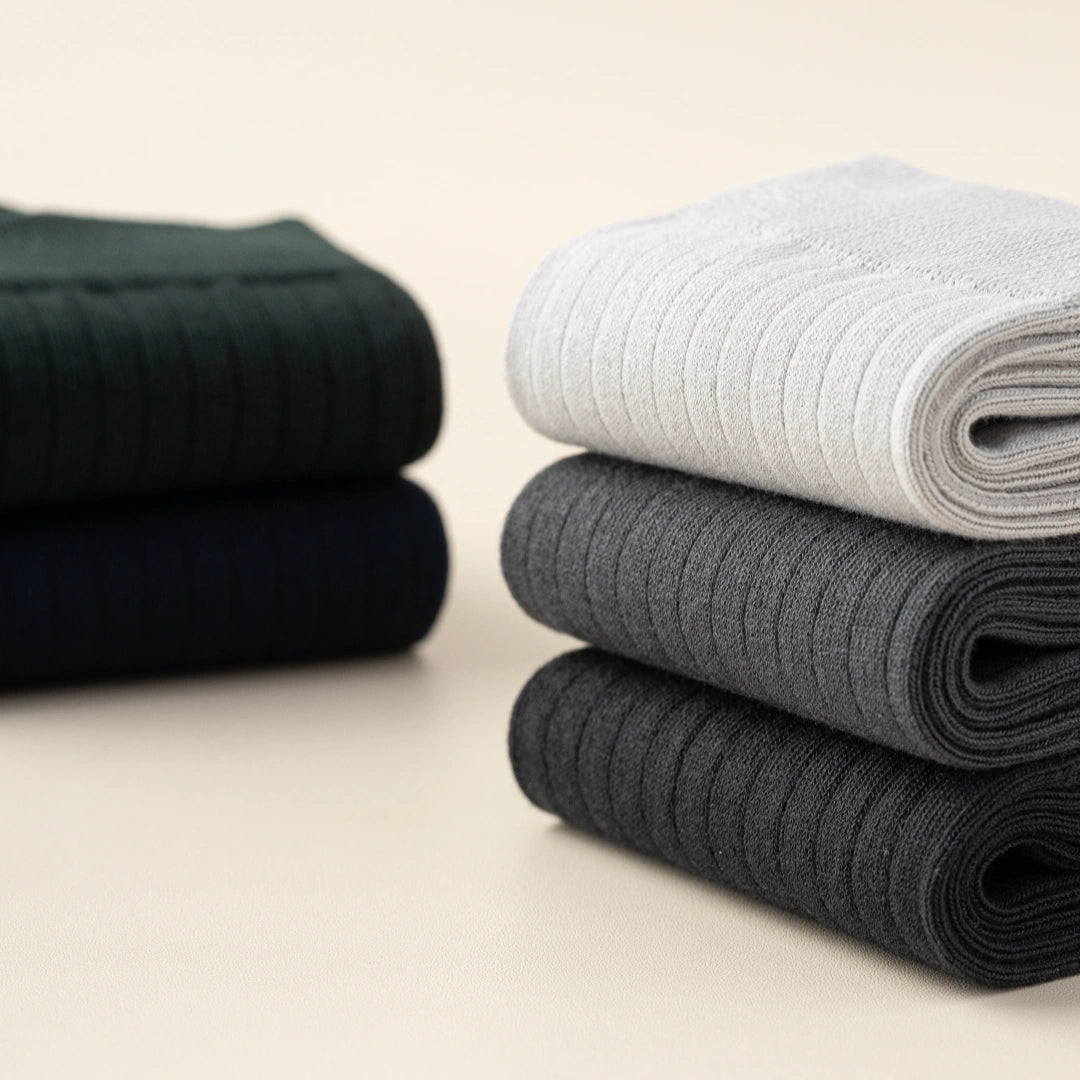 Men's 99% Supima® Cotton Wide-Ribbed Crew Socks