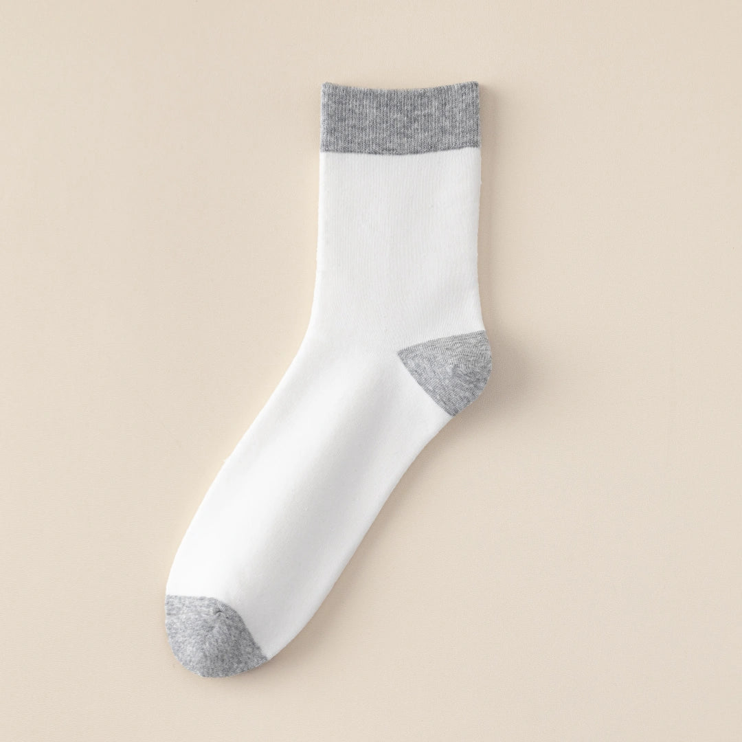 Men's 98% Cotton 5" Color-Block Full Terry Crew Socks