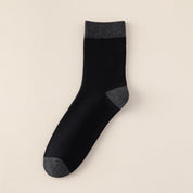Men's 98% Cotton 5" Color-Block Full Terry Crew Socks