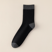 Men's 98% Cotton 5" Color-Block Full Terry Crew Socks