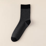 Men's 98% Cotton 5" Color-Block Full Terry Crew Socks