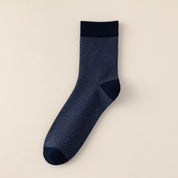 Men's 98% Cotton 5" Color-Block Full Terry Crew Socks