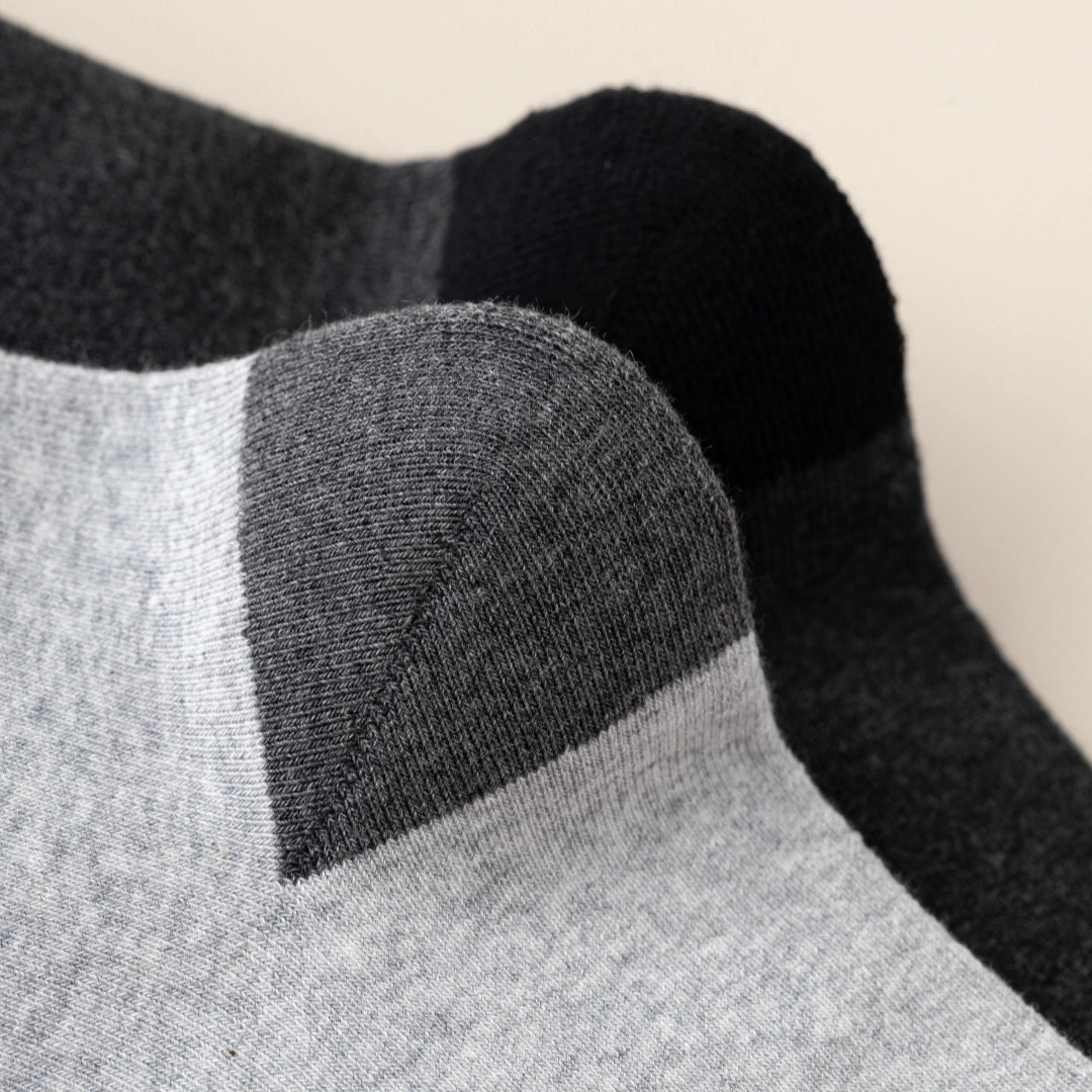 Men's 98% Cotton 5" Color-Block Full Terry Crew Socks