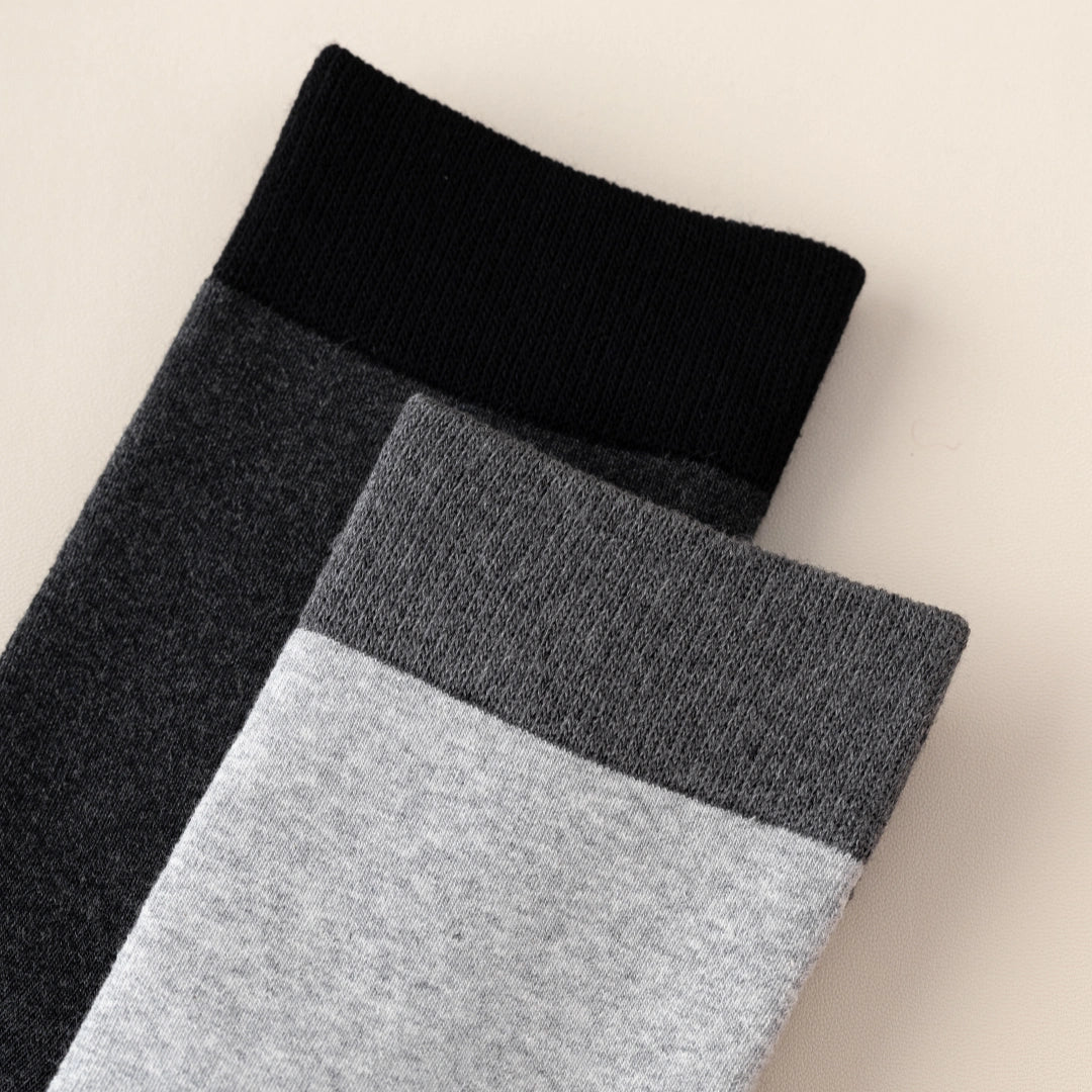 Men's 98% Cotton 5" Color-Block Full Terry Crew Socks