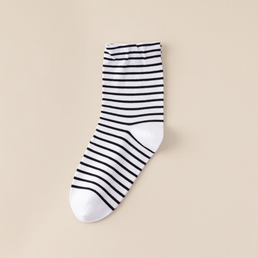 Men's 99% Combed Cotton Striped Bed & Sleep Socks