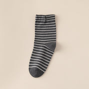 Men's 99% Combed Cotton Striped Bed & Sleep Socks