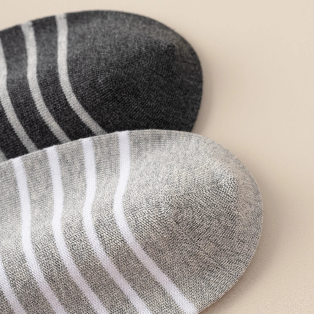 Men's 99% Combed Cotton Striped Bed & Sleep Socks