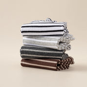 Men's 99% Combed Cotton Striped Bed & Sleep Socks