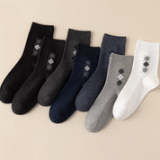 Men's 98% Premium Combed Cotton Classic Argyle Crew Socks