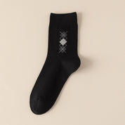 Men's 98% Premium Combed Cotton Classic Argyle Crew Socks