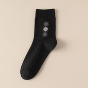 Men's 98% Premium Combed Cotton Classic Argyle Crew Socks