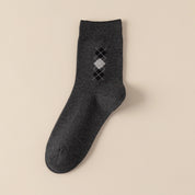 Men's 98% Premium Combed Cotton Classic Argyle Crew Socks