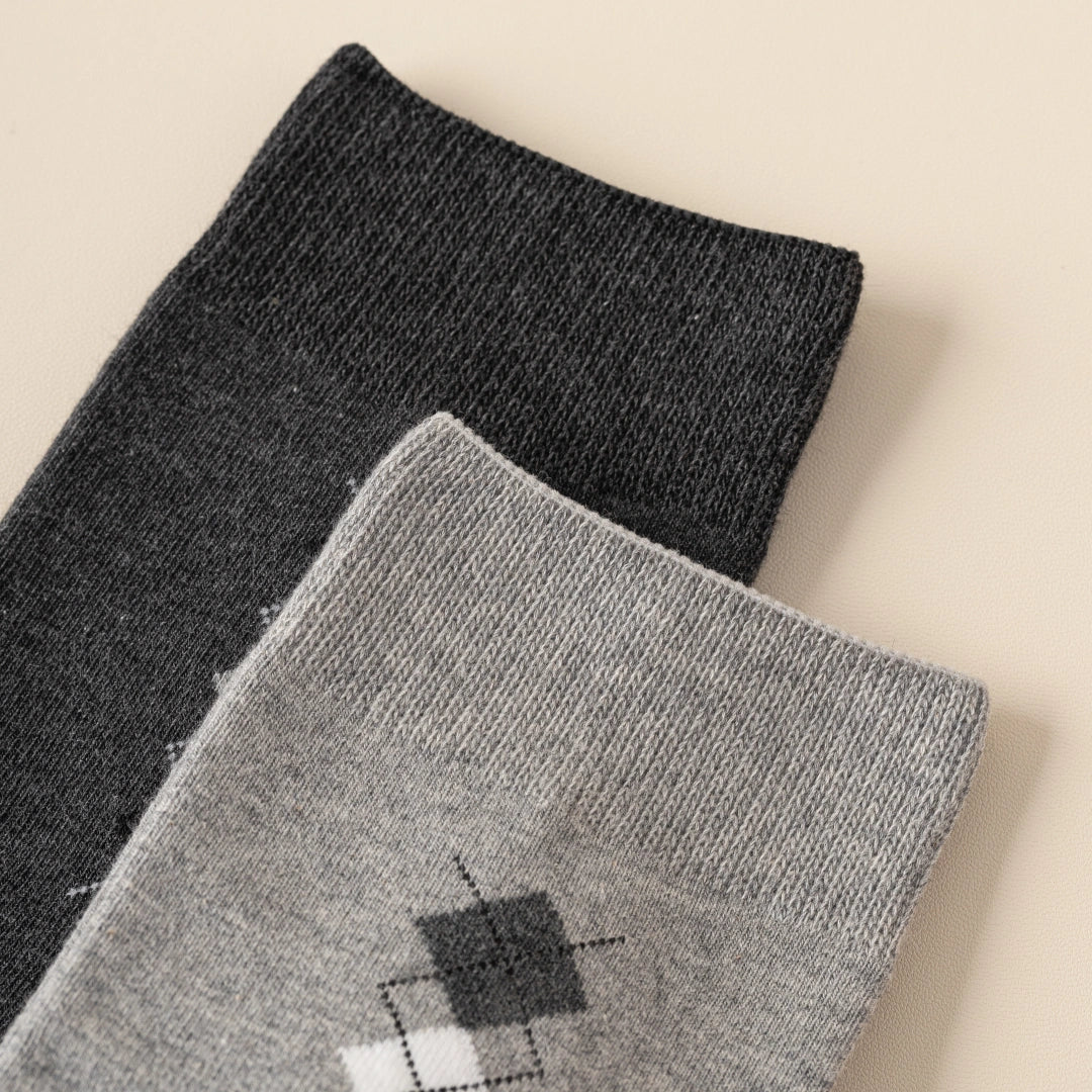Men's 98% Premium Combed Cotton Classic Argyle Crew Socks