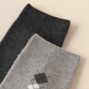 Men's 98% Premium Combed Cotton Classic Argyle Crew Socks
