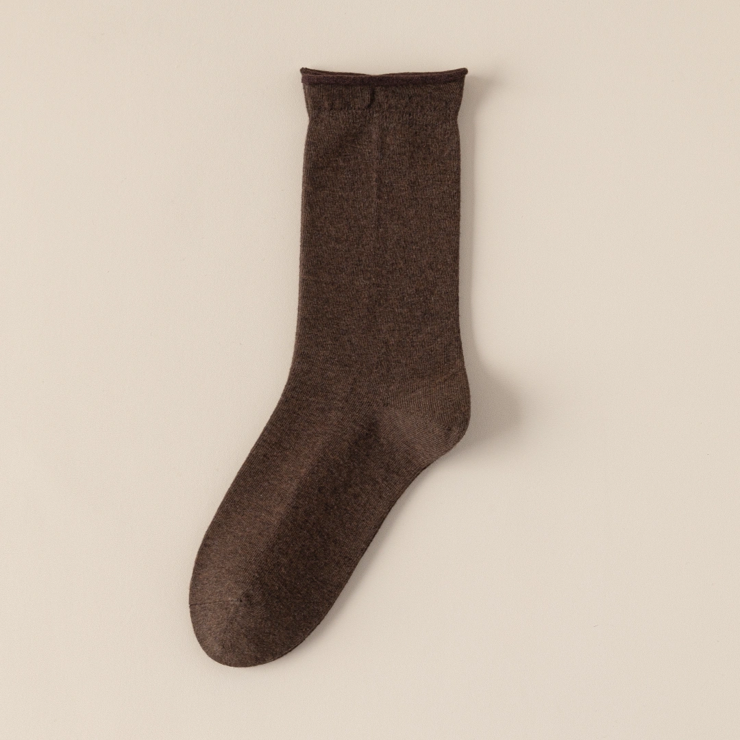 Women's TENCEL™ & Merino Wool Blend 6.3" Rolled Cuff Crew Socks
