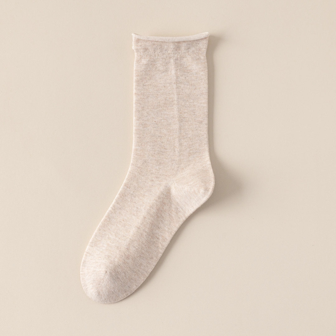 Women's TENCEL™ & Merino Wool Blend 6.3" Rolled Cuff Crew Socks