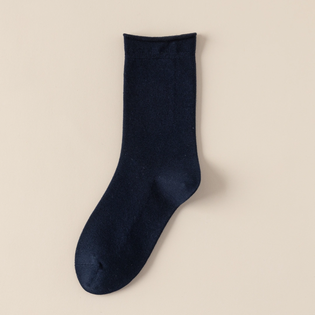 Women's TENCEL™ & Merino Wool Blend 6.3" Rolled Cuff Crew Socks