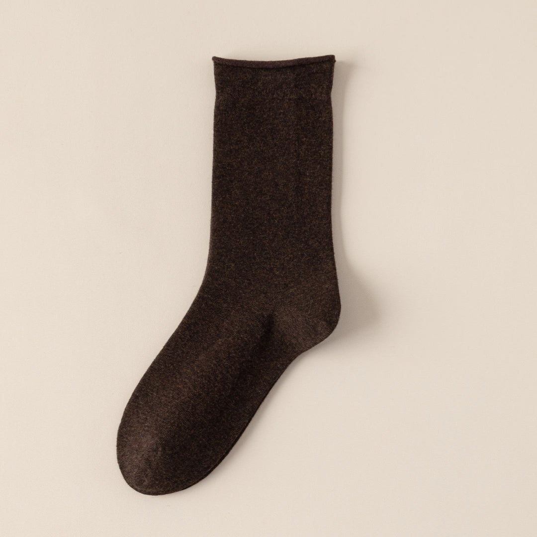 Women's TENCEL™ & Merino Wool Blend 6.3" Rolled Cuff Crew Socks