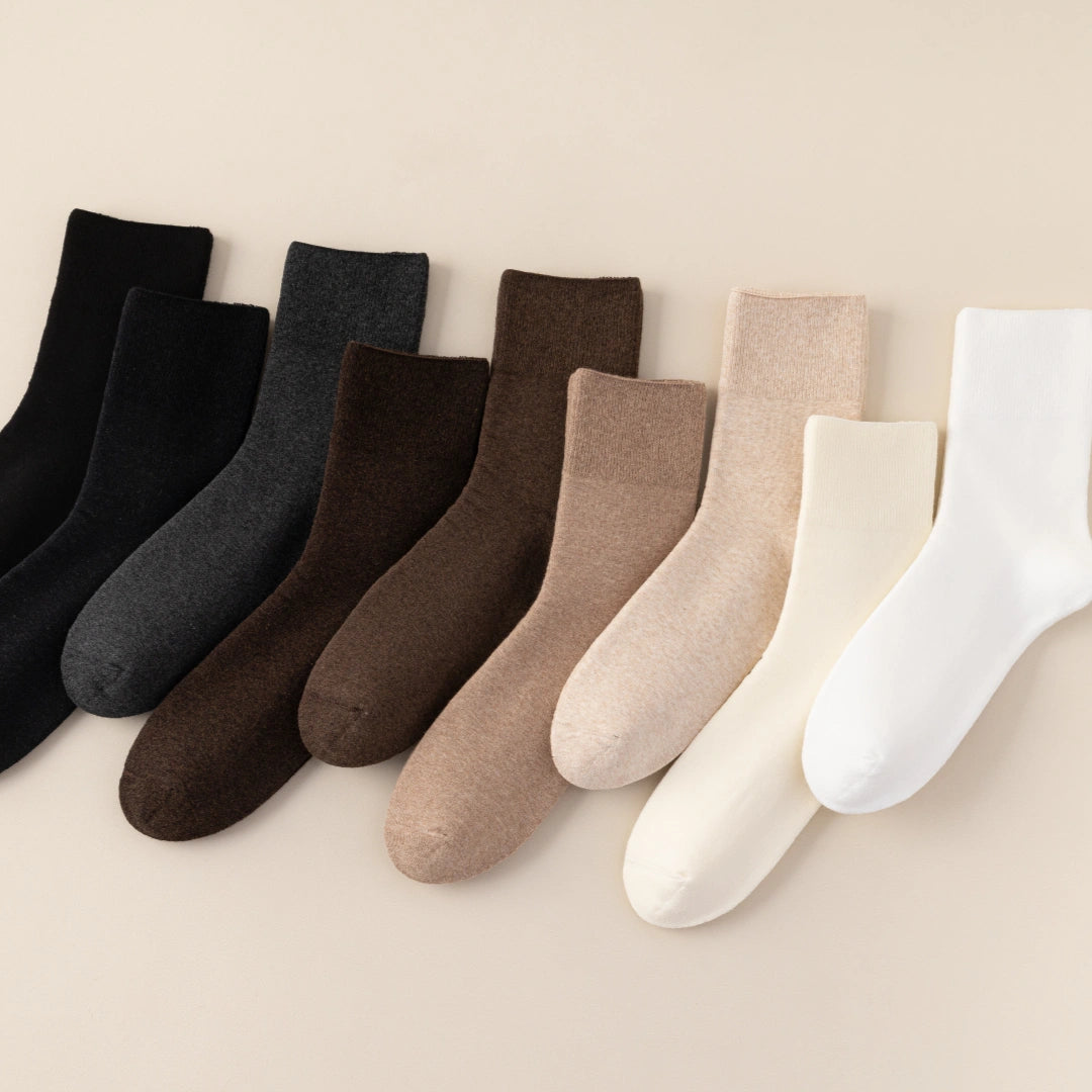 Women's 98% Premium Cotton 5.8" Fully Cushioned Terry Warm Crew Socks