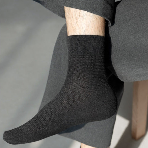 Men's Silk-Linen Ankle Socks-1 Pack