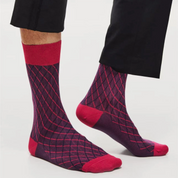 Men's Luxury 100S Mercerized Cotton Argyle Business Socks - product photo showing soft cotton comfort