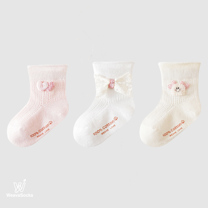 Babies' Mesh Ankle Socks-3 Pack