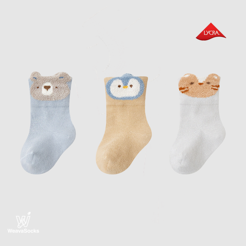 Babies' Cuddle Buddies Ankle Socks-3 Pack