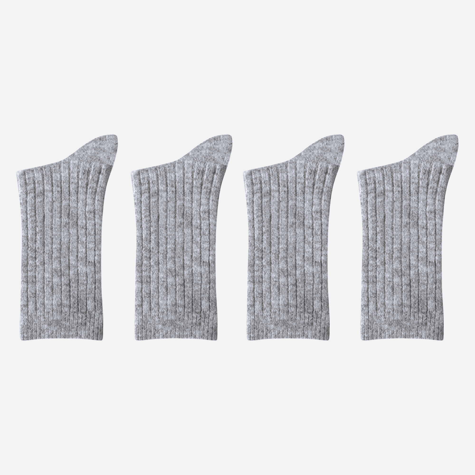 Women's Cozy Heathered Ribbed Crew Socks - 4 Pairs