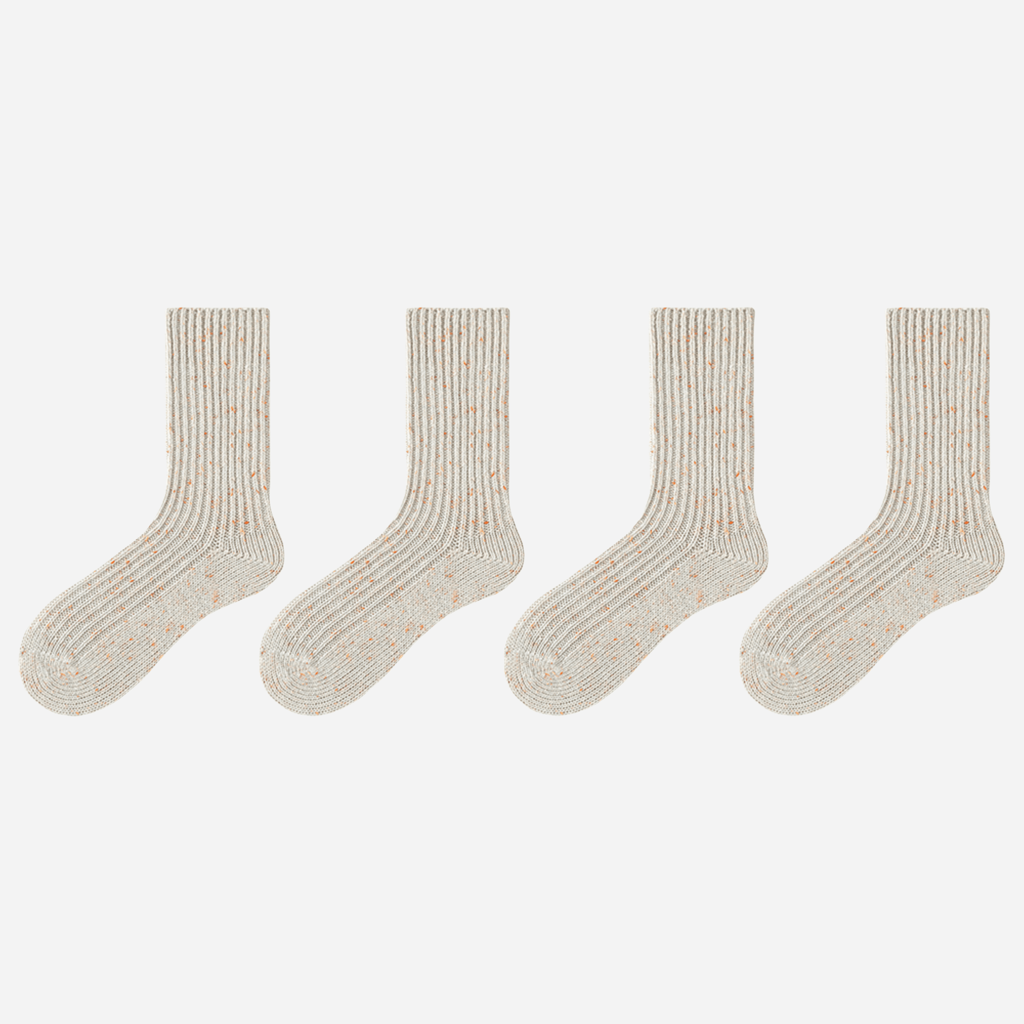 Women's Cozy Flecked Ribbed Socks - 4 Pairs