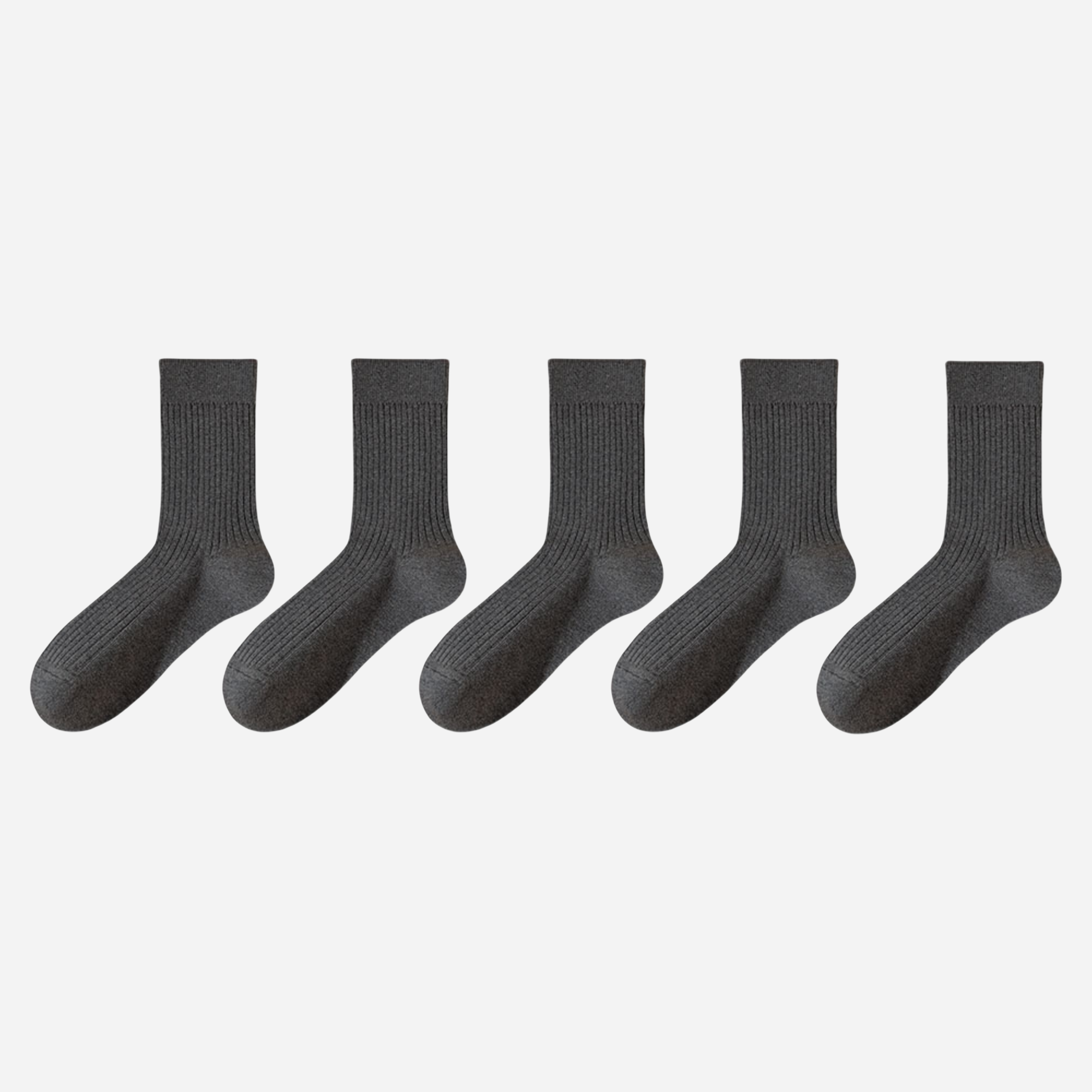 Men's All-Weather Ribbed Socks-5 Pack