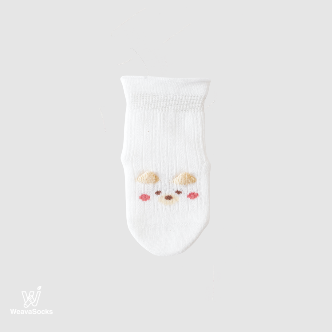 Babies' Ankle Socks with Perky 3D Ears-1 Pack