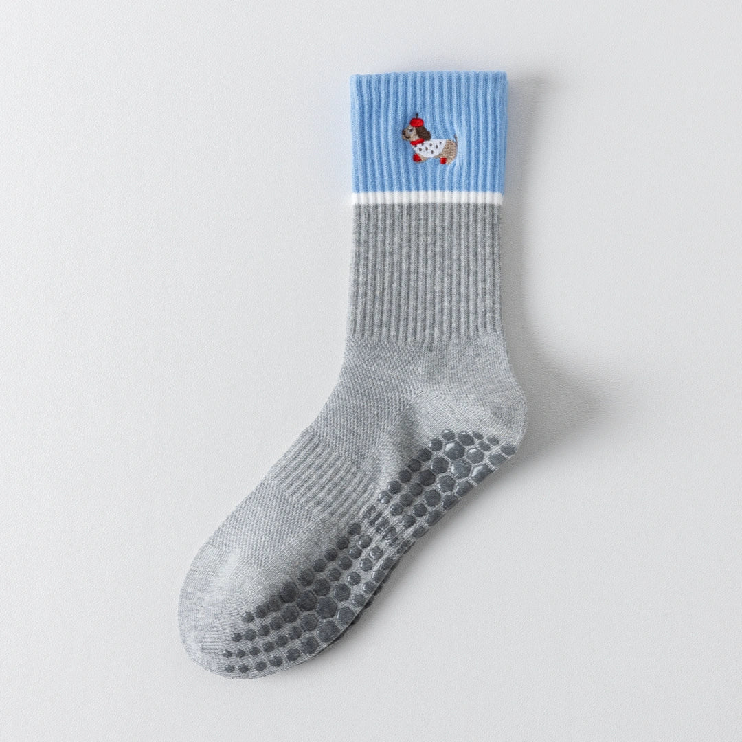 Women's 92% Cotton Yoga Mesh Crew Socks
