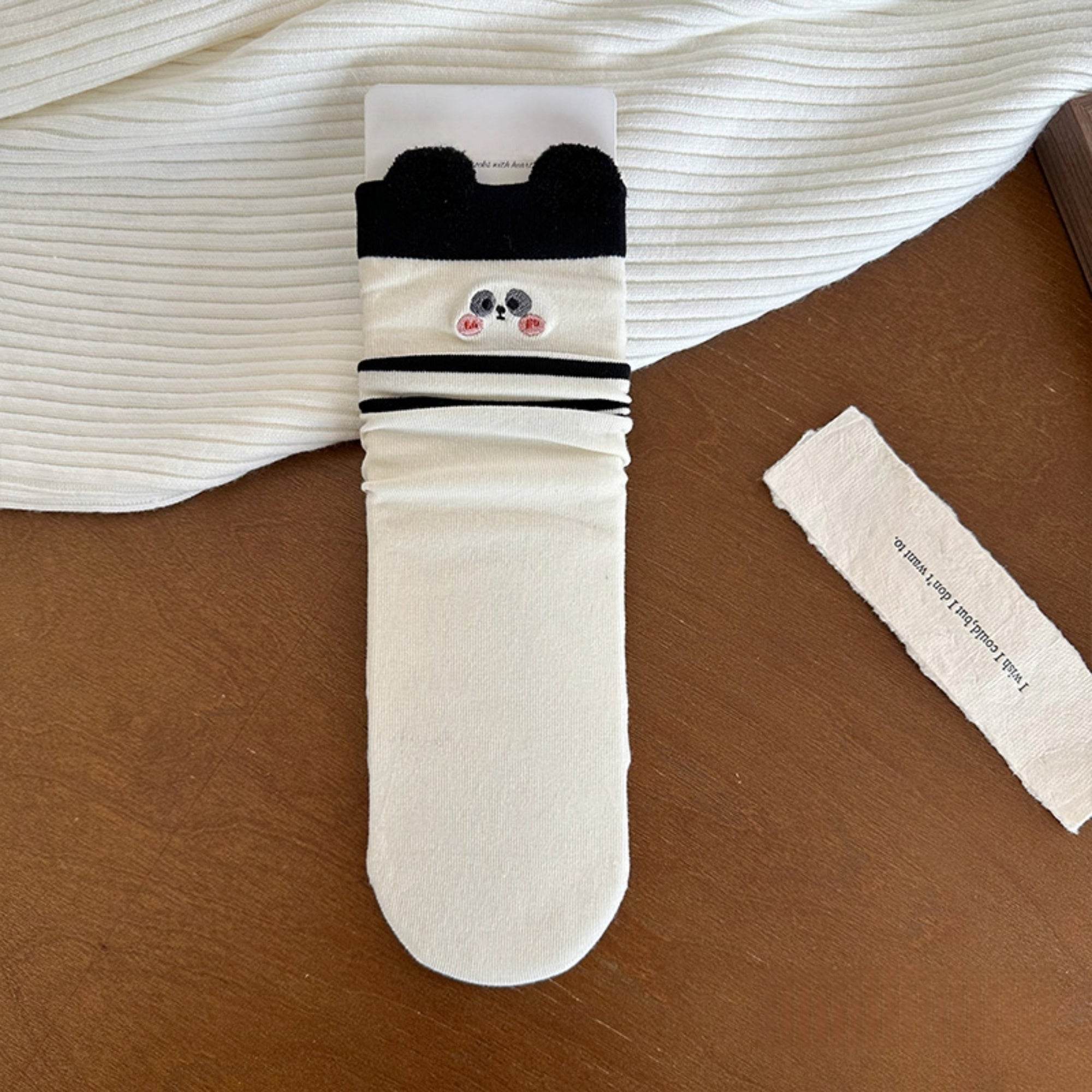 Women's Cute 3D Animal Ear Crew Socks - Single Pair