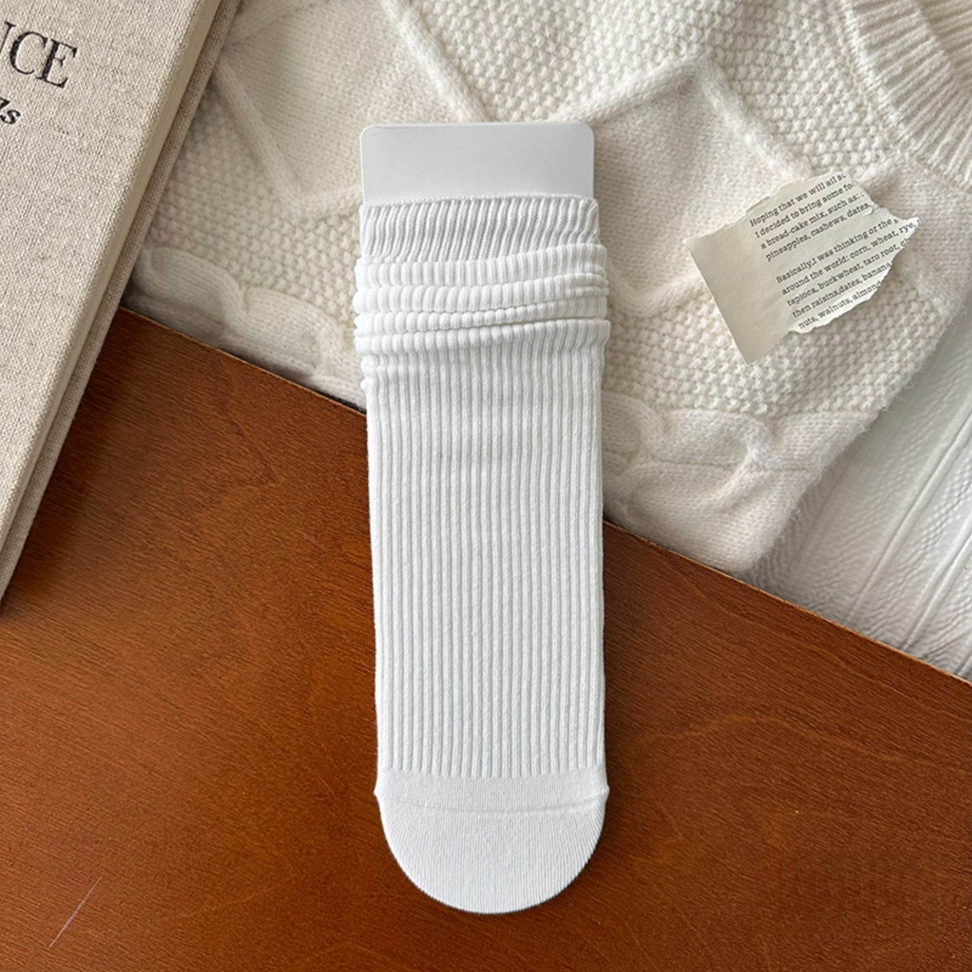 Women's Minimalist Ribbed Crew Socks - Single Pair